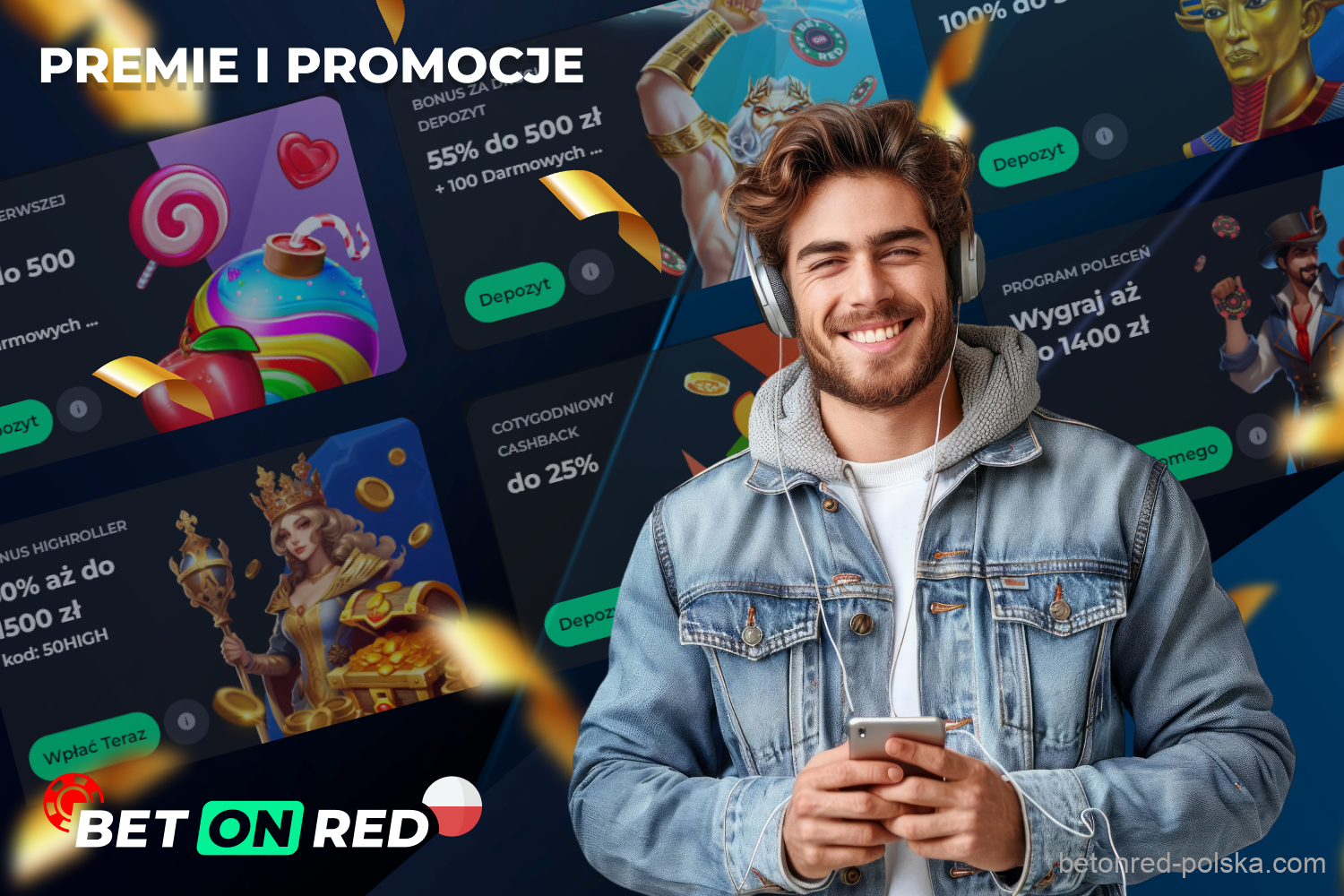 Betonred online casino oferuje promocje dla nowych i stałych graczy z Polski z możliwością otrzymania darmowych spinów, cashbacku, bonusu bez depozytu i nie tylko